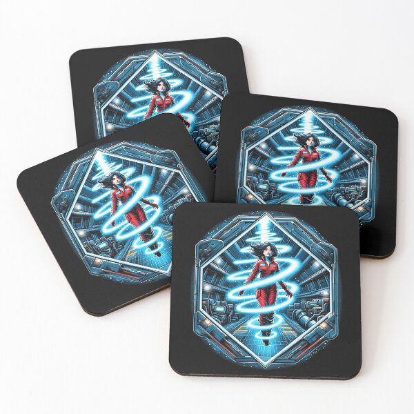Item preview, Space Traveler Enveloped by Blue Light - Sci-fi designed and sold by Fenay Designs.