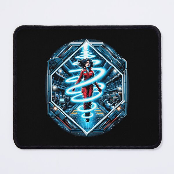 Item preview, Space Traveler Enveloped by Blue Light - Sci-fi designed and sold by Fenay Designs.