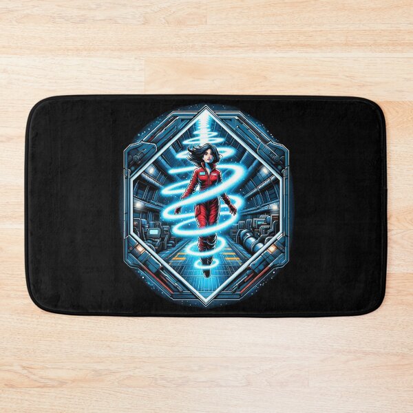 Item preview, Space Traveler Enveloped by Blue Light - Sci-fi designed and sold by Fenay Designs.