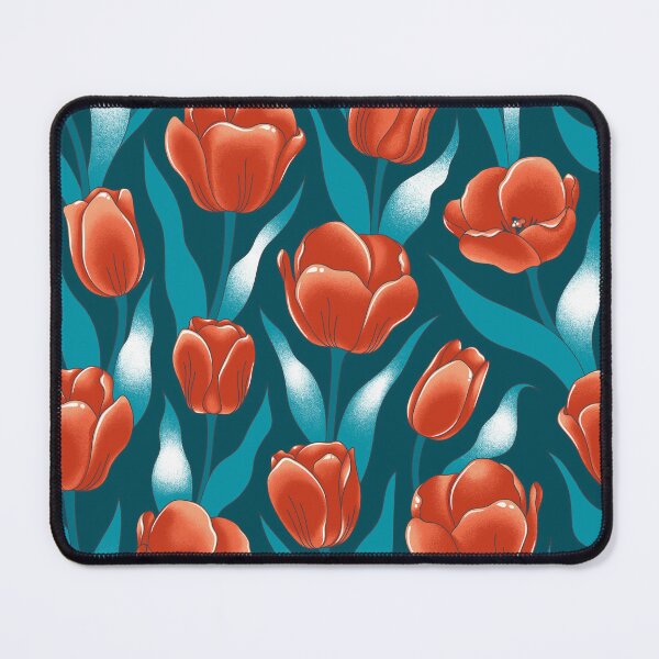Item preview, Red tulips flowers pattern designed and sold by karetniy.