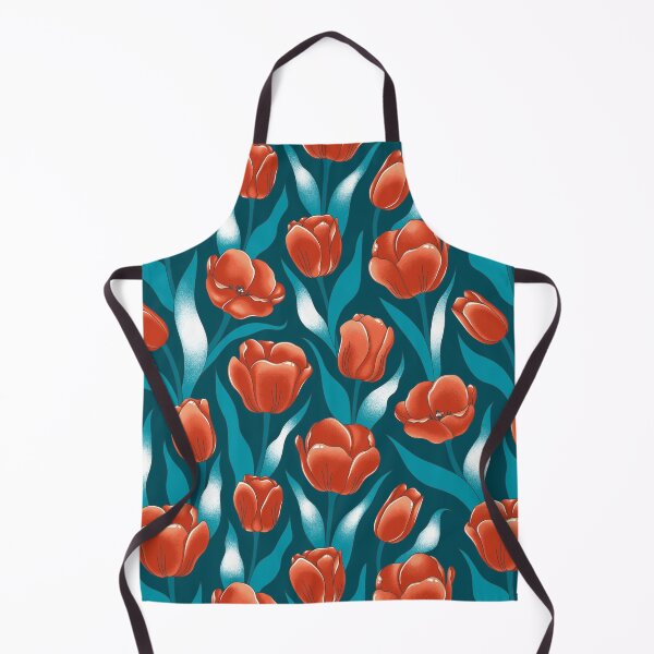 Item preview, Red tulips flowers pattern designed and sold by karetniy.