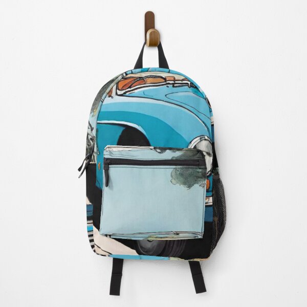 Item preview, Azure Dream: Retro Blue Sports Car Embarking on a Journey Through Time designed and sold by GrizzlyCollective.