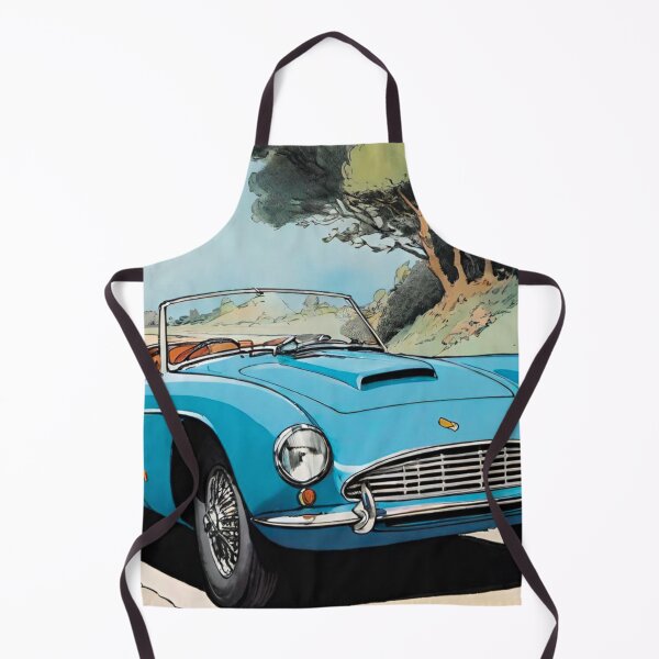 Item preview, Azure Dream: Retro Blue Sports Car Embarking on a Journey Through Time designed and sold by GrizzlyCollective.