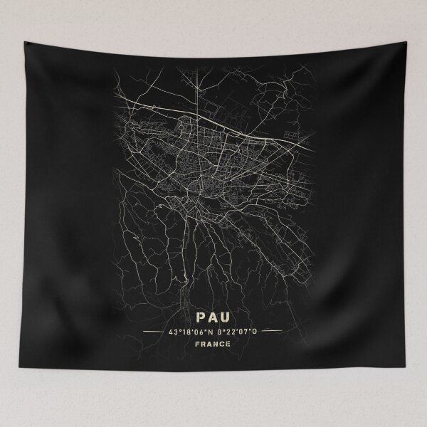Item preview, Map of Pau Black and white designed and sold by Jerhus.