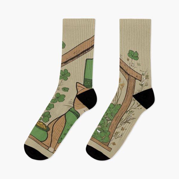 Item preview, Saint patricks day gifts for cat lovers | Top Hat Cat and His Pot of Gold designed and sold by Feline Rockstars.