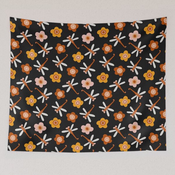 Item preview, Dragonfly & Flower ; Bohemian Pattern designed and sold by PatternInArt.