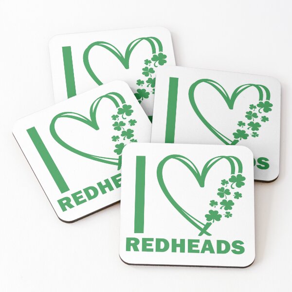 Item preview, I love Readheads - clover green heart design designed and sold by EmeraldeaArt.