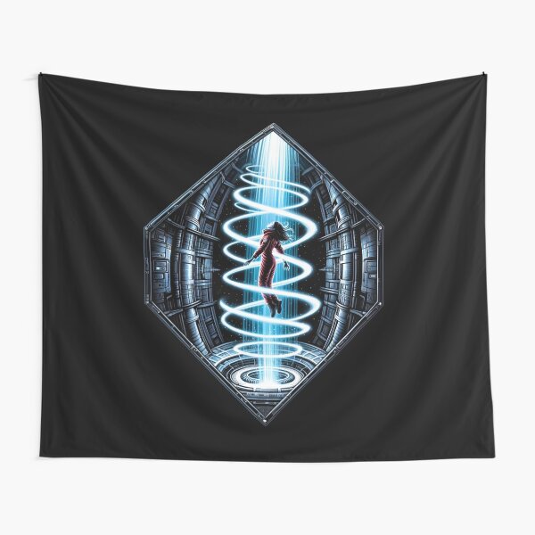 Item preview, Cosmic Traveler Ascending Through a Vortex of Light - Sci-fi designed and sold by Fenay Designs.