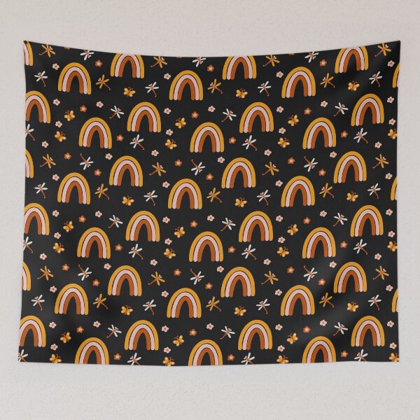 Item preview, Dragonfly , Rainbow & Flower ; Bohemian Pattern designed and sold by PatternInArt.