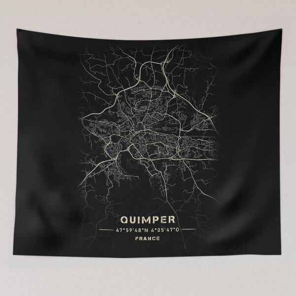 Item preview, Map of Quimper Black and white designed and sold by Jerhus.