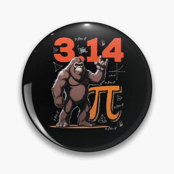 Item preview, Funny Bigfoot Happy Pi Day Rock On Pi Symbol For Math Lovers designed and sold by GravitiTees.