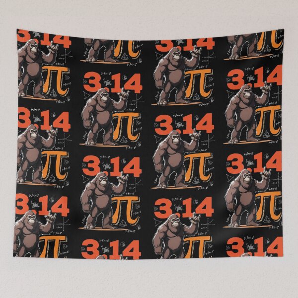 Item preview, Funny Bigfoot Happy Pi Day Rock On Pi Symbol For Math Lovers designed and sold by GravitiTees.