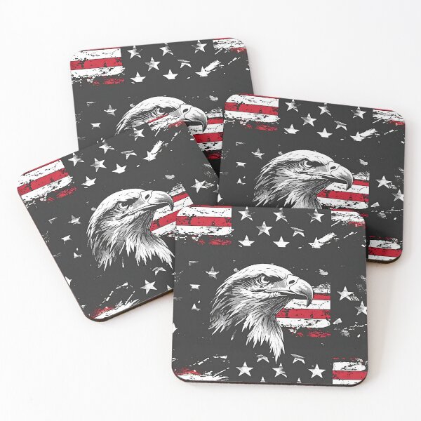 Item preview, Tiled Patriotic Bald Eagle Bust  designed and sold by dcrc.