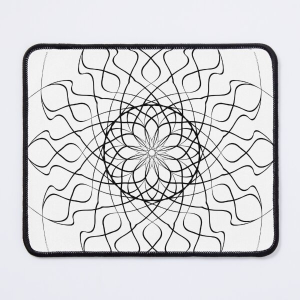 Item preview, Black spirograph mandala of faith designed and sold by CutieBlue.