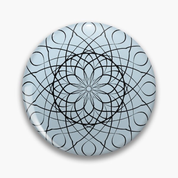Item preview, Black spirograph mandala of faith designed and sold by CutieBlue.