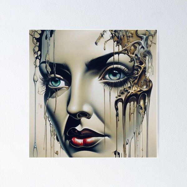 Item preview, Surrealistic womans face  designed and sold by JZDezignsz.