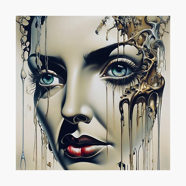 Item preview, Surrealistic womans face  designed and sold by JZDezignsz.
