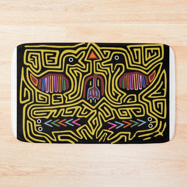 Item preview, yellow mola from panama and colombia, mola de san blas, indigenous designed and sold by Melquidedec.