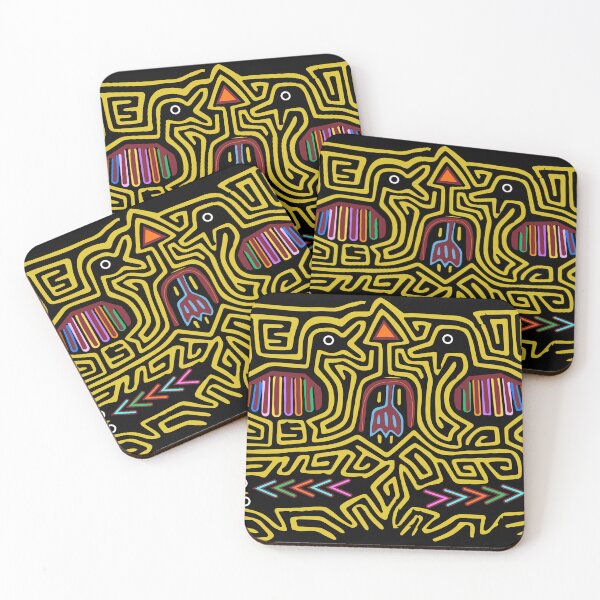 Item preview, yellow mola from panama and colombia, mola de san blas, indigenous designed and sold by Melquidedec.