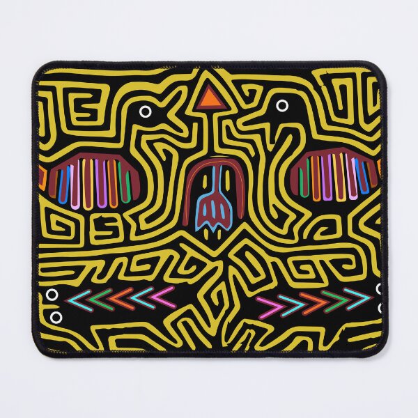 Item preview, yellow mola from panama and colombia, mola de san blas, indigenous designed and sold by Melquidedec.