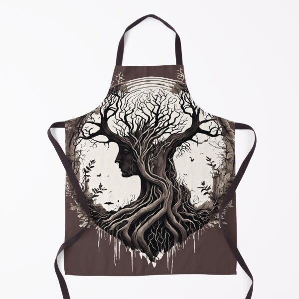 Item preview, Uprooted Down Tree Shaped Woman's Face with Birds designed and sold by Vilemo.
