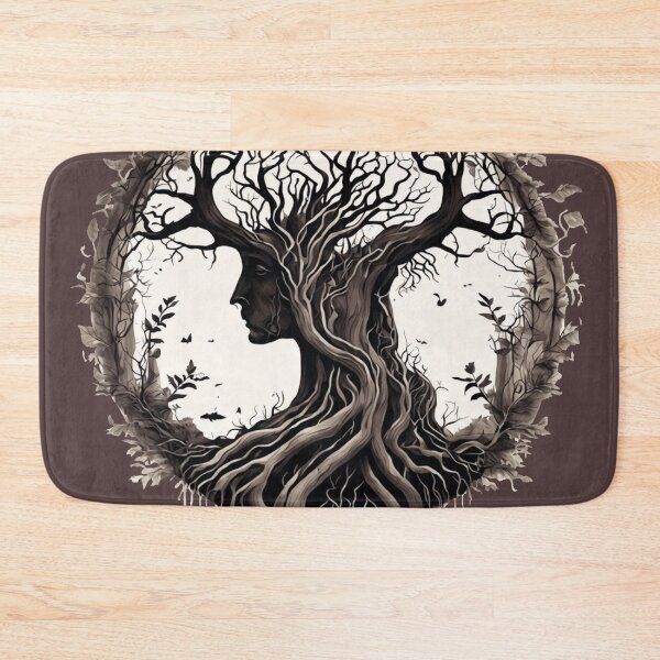 Item preview, Uprooted Down Tree Shaped Woman's Face with Birds designed and sold by Vilemo.