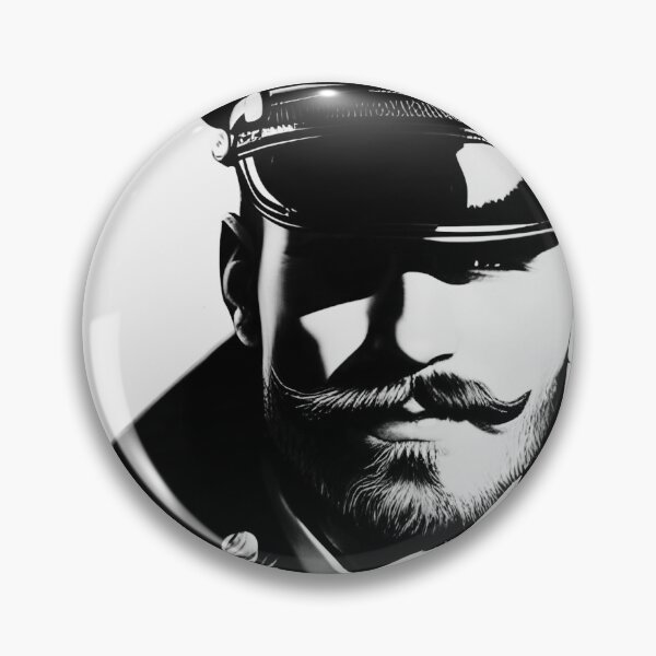 Item preview, 1940 Mustached Leather Daddy Officer LGBTQ Gay Pride Graphic Design designed and sold by ItsAKinkThing.