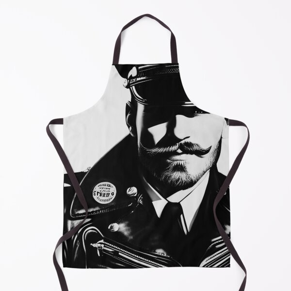 Item preview, 1940 Mustached Leather Daddy Officer LGBTQ Gay Pride Graphic Design designed and sold by ItsAKinkThing.