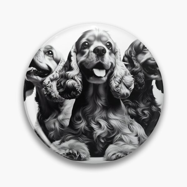 Item preview, Cocker Spaniel Elegance in Monochrome designed and sold by PawspectCreate.
