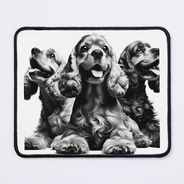 Item preview, Cocker Spaniel Elegance in Monochrome designed and sold by PawspectCreate.