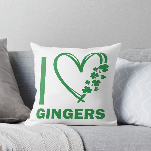 Item preview, I love Gingers - clover green heart design designed and sold by EmeraldeaArt.