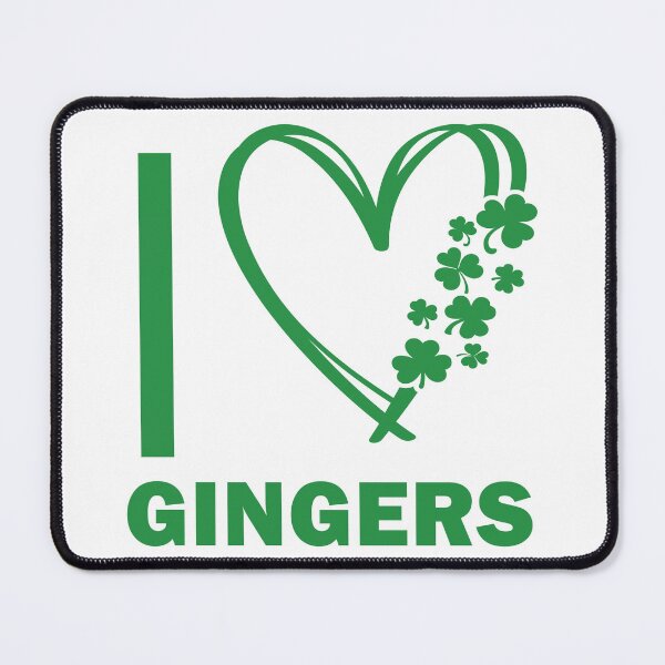 Item preview, I love Gingers - clover green heart design designed and sold by EmeraldeaArt.