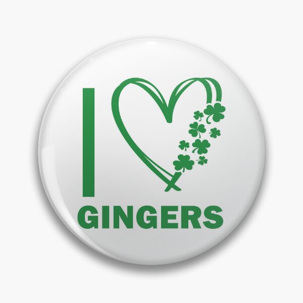 Item preview, I love Gingers - clover green heart design designed and sold by EmeraldeaArt.