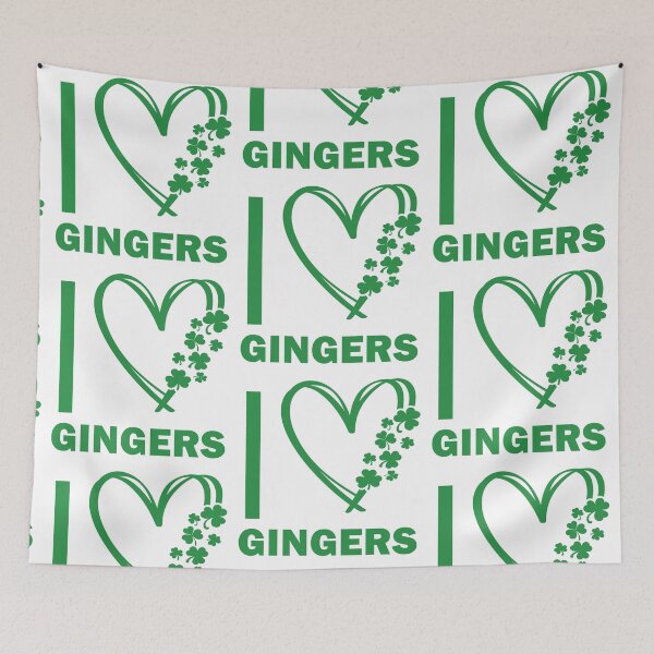 Item preview, I love Gingers - clover green heart design designed and sold by EmeraldeaArt.