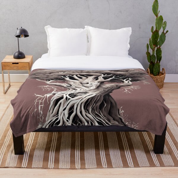 Item preview, Uprooted Mysterious Ancient Tree with Skull-Like Face and Long Roots designed and sold by Vilemo.