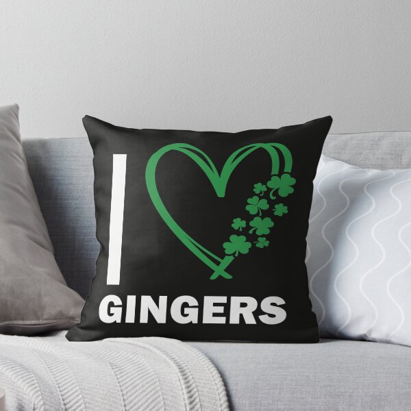 Item preview, I love Gingers - clover green-white heart design designed and sold by EmeraldeaArt.