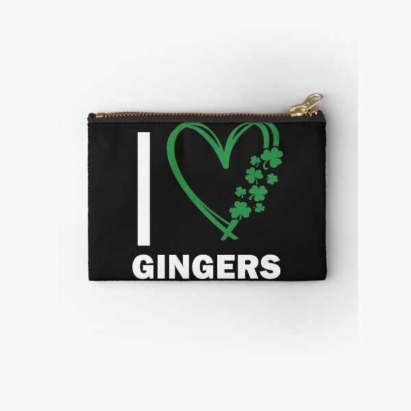 Item preview, I love Gingers - clover green-white heart design designed and sold by EmeraldeaArt.