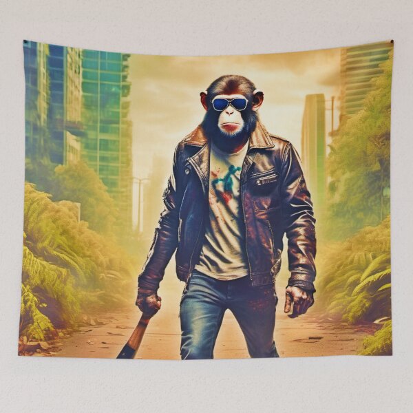 Item preview, Monkey Survivor: Zombie City designed and sold by Health And Fitness Posts e-Store.