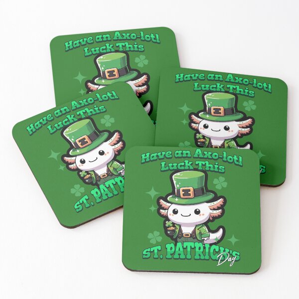 Item preview, Axolotl St Patrick's Day - Have Axo-lotl Luck! designed and sold by chrisrivait.