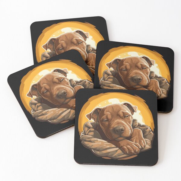 Item preview, Sleeping American Staffordshire Terrier puppy designed and sold by drizzd.