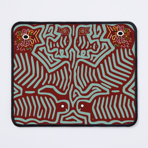 Item preview, two birds singing, mola panama design illustration designed and sold by Melquidedec.