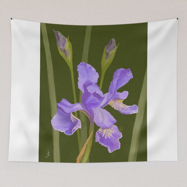 Item preview, purple iris digital painting for charity designed and sold by JayTCee.