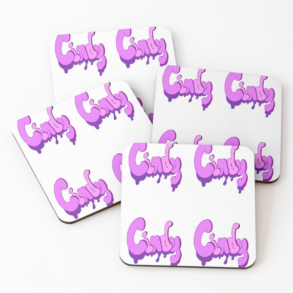 Item preview, Top 10 best personalised gifts Cindy purple drips Pack of 4 personalised personalized  custom name Cindy designed and sold by Artonmytee.