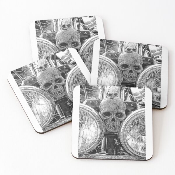 Item preview, Black and white Harley Skull designed and sold by andalaimaging.