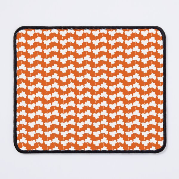 Item preview, Clover the Moon for Orange: White Shamrock Clover Pattern on Orange designed and sold by IraNiva.
