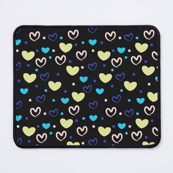 Item preview, Green Blue & Pink Hearts ; Bohemian Pattern designed and sold by PatternInArt.