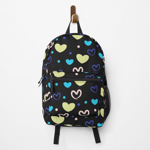 Item preview, Green Blue & Pink Hearts ; Bohemian Pattern designed and sold by PatternInArt.