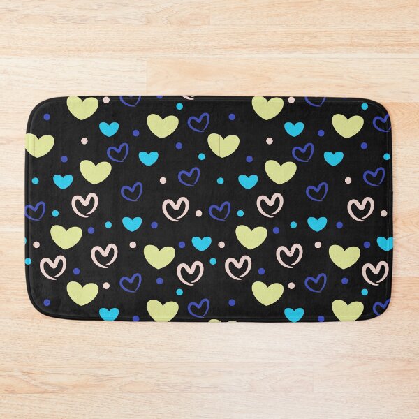 Item preview, Green Blue & Pink Hearts ; Bohemian Pattern designed and sold by PatternInArt.