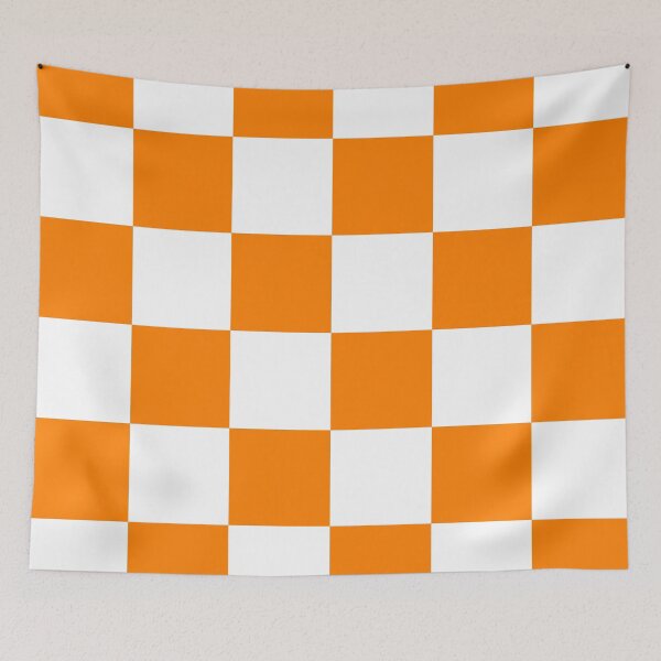 Item preview, Large Checkered - White and Orange designed and sold by JustPatterns2.