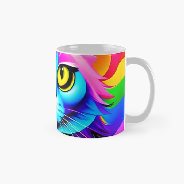 Item preview, Graffiti Inspired Art - abstract colorful cat looking at you designed and sold by SpartanDStore.